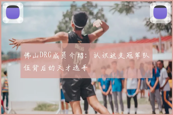 佛山DRG成员介绍：认识这支冠军队伍背后的天才选手